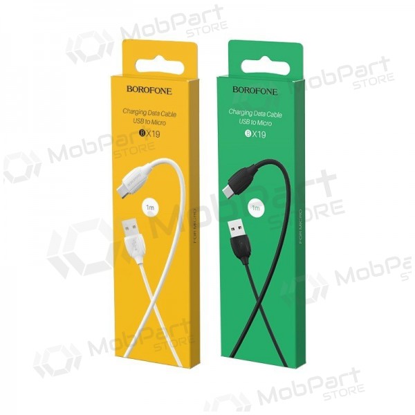 USB cabo Borofone BX19 USB-A to MicroUSB 1.0m branco