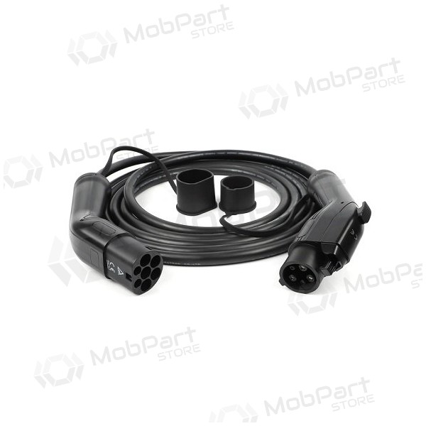 Elektromobilio cabo de carregamento Type 1 (Female) - Type 2 (Male), 32A, 7.2kW, 1-fazė, 5m Elektromobilio cabo de carregamento Type 1 (Female) - Type 2 (Male), 32A, 7.2kW, 1-fazė, 5m