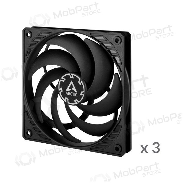 ARCTIC P12 Slim PWM PST korpuso ventiliatoriai, 4-pin, 120mm, juodi, 3 unidade. ARCTIC P12 Slim PWM PST korpuso ventiliatoriai, 4-pin, 120mm, juodi, 3 unidade.