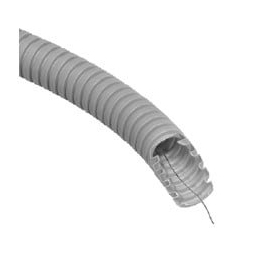 Gofruotas vamzdis cinza D20 su viela Glob-El GL201W320 (be halogenų, UV atsparus, 320N/5 cm, 50 m)