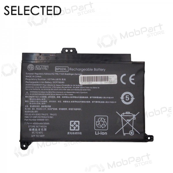 HP BP02XL, 4500mAh bateria do portátil, Selected HP BP02XL, 4500mAh bateria do portátil, Selected