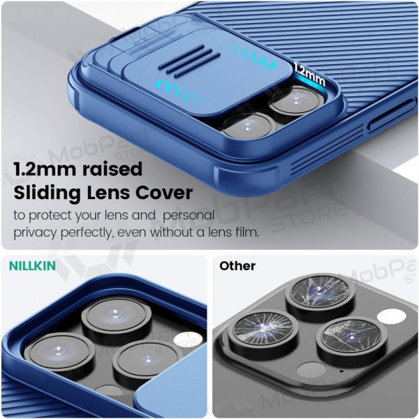 Apple iPhone 15 Plus capa „Nillkin CamShield Pro“ (azul)