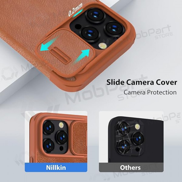 Apple iPhone 14 Pro capa „Nillkin Leather“ (marrom)