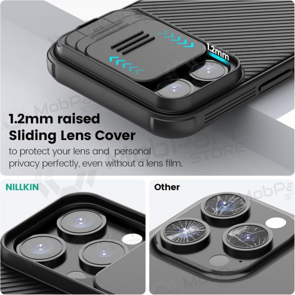 Apple iPhone 15 Plus capa „Nillkin CamShield Pro“ (preto)