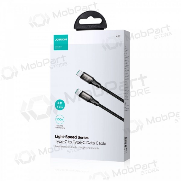 USB cabo Joyroom SA25-CC5 USB-C to USB-C 100W 1.2m preto