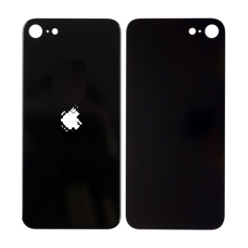 Apple iPhone SE 2020 / SE 2022 tampa traseira da bateria (preto) (bigger hole for camera)