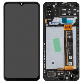 Ekranas Samsung M135 M13 4G 2022 su lietimui jautriu stikliuku e rėmeliu Black original