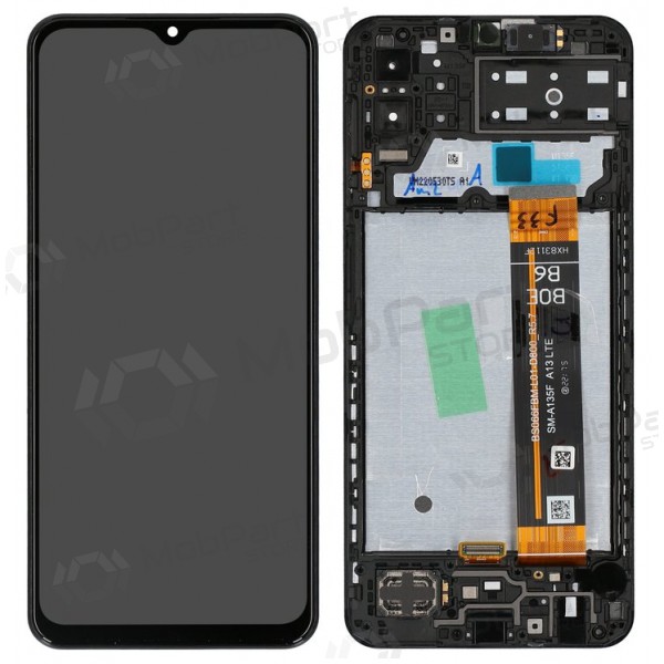 Ekranas Samsung M135 M13 4G 2022 su lietimui jautriu stikliuku e rėmeliu Black original