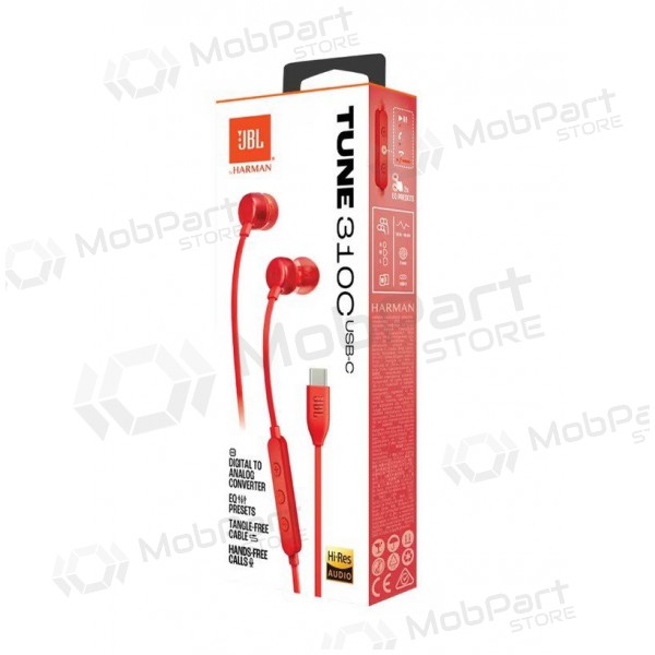 Ausinės JBL Tune 310C USB-C Ausinės JBL Tune 310C USB-C
