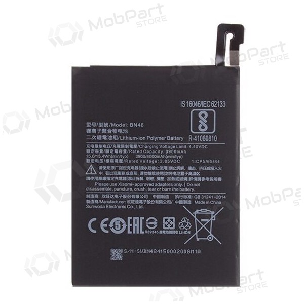 Xiaomi Redmi Note 6 Pro bateria / acumulador (BN48) (4000mAh) Xiaomi Redmi Note 6 Pro bateria / acumulador (BN48) (4000mAh)