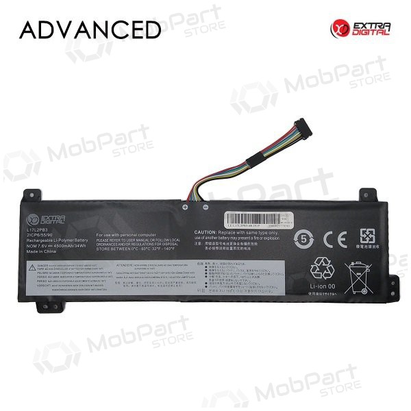 Lenovo L17L2PB3, 4500mAh bateria do portátil, Advanced Lenovo L17L2PB3, 4500mAh bateria do portátil, Advanced