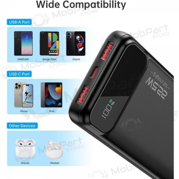 Bateria externa Power Bank Choetech B728 22.5W 10000mAh preto Bateria externa Power Bank Choetech B728 22.5W 10000mAh preto