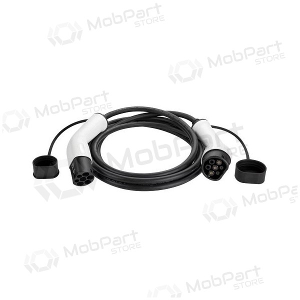 Elektromobilio cabo de carregamento Type 2 - Type 2, 32A, 22kW, 3-fazė, 10m Elektromobilio cabo de carregamento Type 2 - Type 2, 32A, 22kW, 3-fazė, 10m