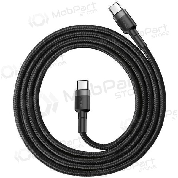 Cabo Baseus Cafule PD Type-C - Type-C 3.0A 60W (cinza-preto) 1.0m CATKLF-GG1