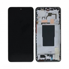 Ekranas Xiaomi 12T/12T Pro su lietimui jautriu stikliuku e rėmeliu Black original (service pack)