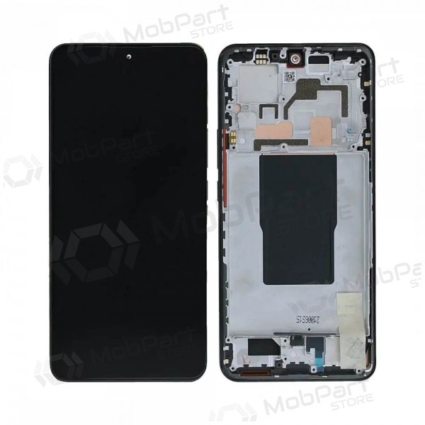 Ekranas Xiaomi 12T/12T Pro su lietimui jautriu stikliuku e rėmeliu Black original (service pack)