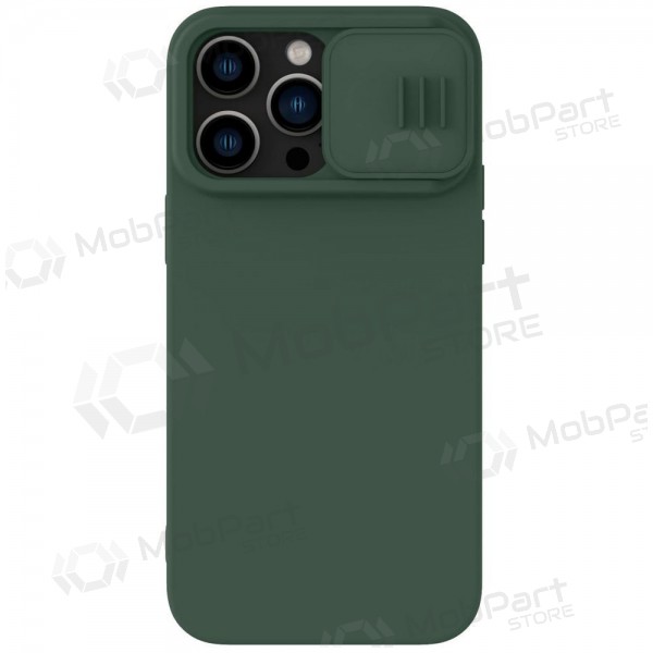 Apple iPhone 15 Pro capa „Nillkin Silicone“ (verde escuro)