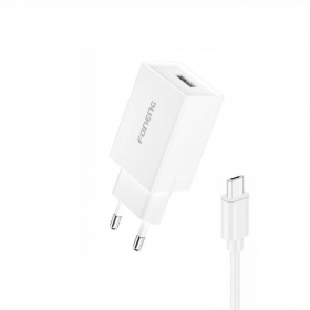 Carregador de telefone Foneng K210 10 W USB-A MicroUSB branco