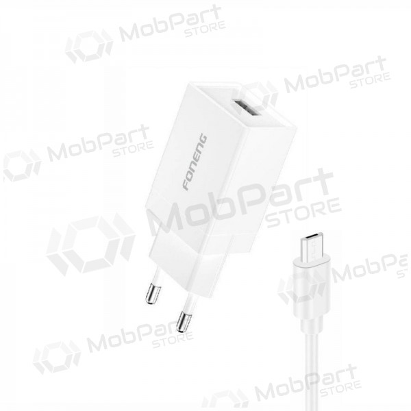 Carregador de telefone Foneng K210 10 W USB-A MicroUSB branco