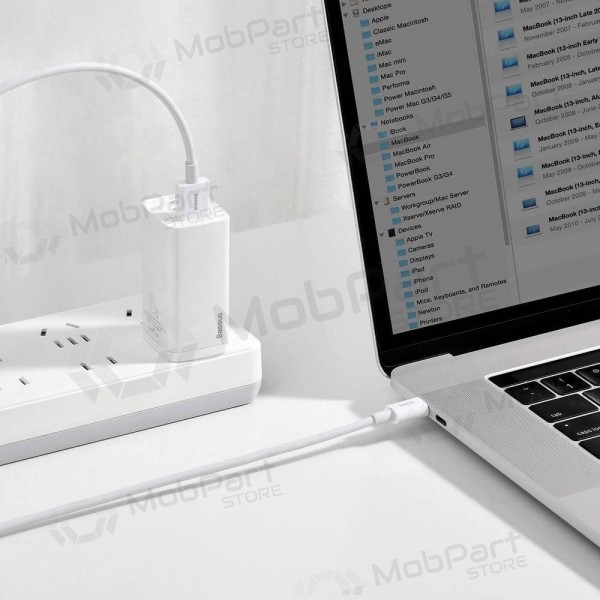 USB cabo Baseus Superior iš USB į Type-C 66W 2.0m branco CATYS-A02