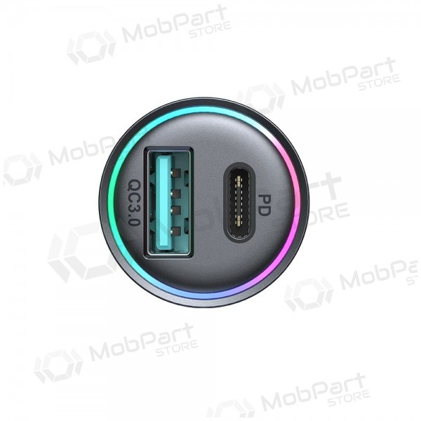 Carregador automobilinis Joyroom JR-CCN04 USB-C/USB-A 60W preto