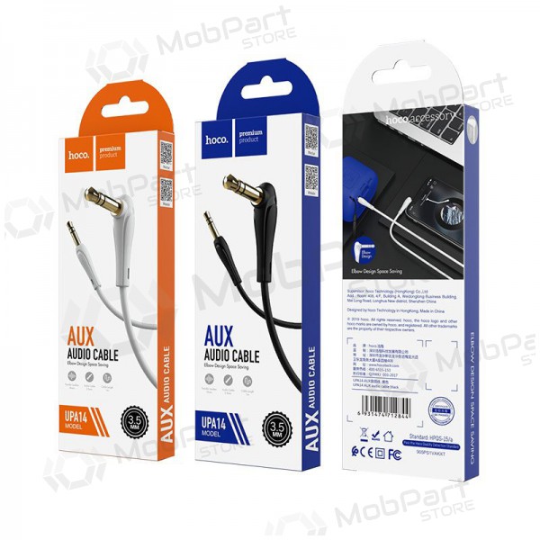 Audio adaptador Hoco UPA14 AUX 3,5mm į 3,5mm (preto)