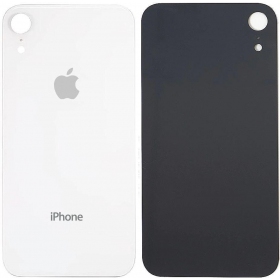 Apple iPhone XR tampa traseira da bateria (branco) (bigger hole for camera)