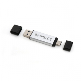 Pendrive Platinet 32GB OTG USB 3.0 + Type-C (prata)