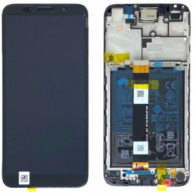 Huawei Y5p 2020 ecrã (preto) (com moldura e bateria) (service pack) (original)