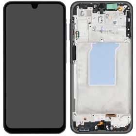 Ekranas Samsung A266 A26 5G su lietimui jautriu stikliuku e rėmeliu original Black (service pack)