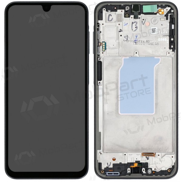 Ekranas Samsung A266 A26 5G su lietimui jautriu stikliuku e rėmeliu original Black (service pack)