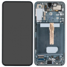 Ekranas Samsung S906 S22 Plus su lietimui jautriu stikliuku e rėmeliu Green original (service pack)