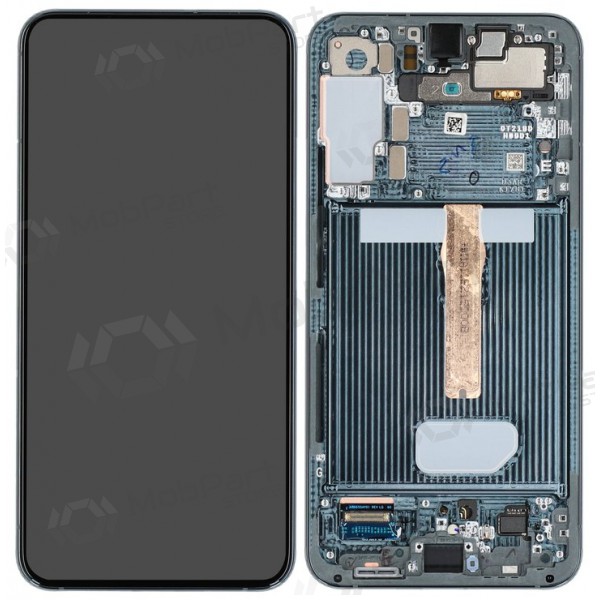 Ekranas Samsung S906 S22 Plus su lietimui jautriu stikliuku e rėmeliu Green original (service pack)