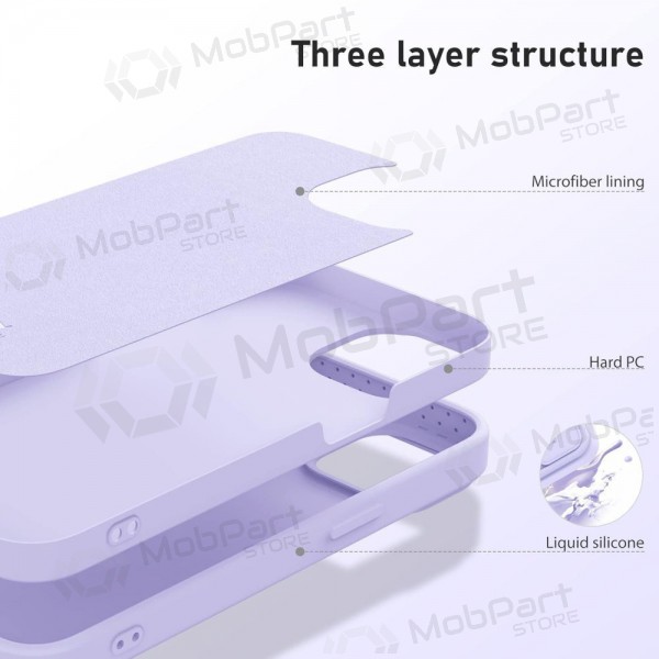 Apple iPhone 15 Pro capa „Nillkin Silicone“ (šviesiai roxo)