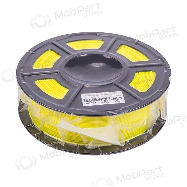 3D spausdinimo plastikas PLA, 1.75mm, 1kg, amarelo 3D spausdinimo plastikas PLA, 1.75mm, 1kg, amarelo