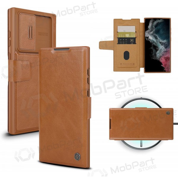 Samsung Galaxy S23 FE capa „Nillkin Leather“ (marrom)