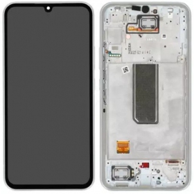 Samsung Galaxy A34 5G ecrã (prata) (com moldura) (original)