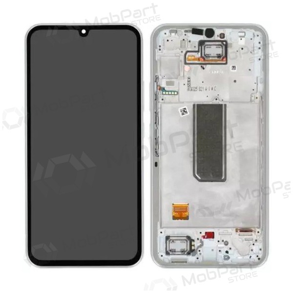 Samsung Galaxy A34 5G ecrã (prata) (com moldura) (original) Samsung Galaxy A34 5G ecrã (prata) (com moldura) (original)