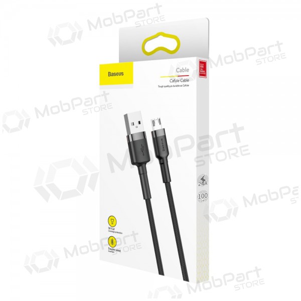 USB cabo Baseus Cafule Type-C 1.0m 3.0A (cinza-preto) CATKLF-BG1