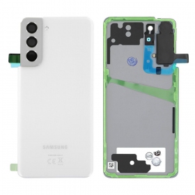 Samsung G991 Galaxy S21 5G tampa traseira da bateria (Phantom White) (usado grade B, original)