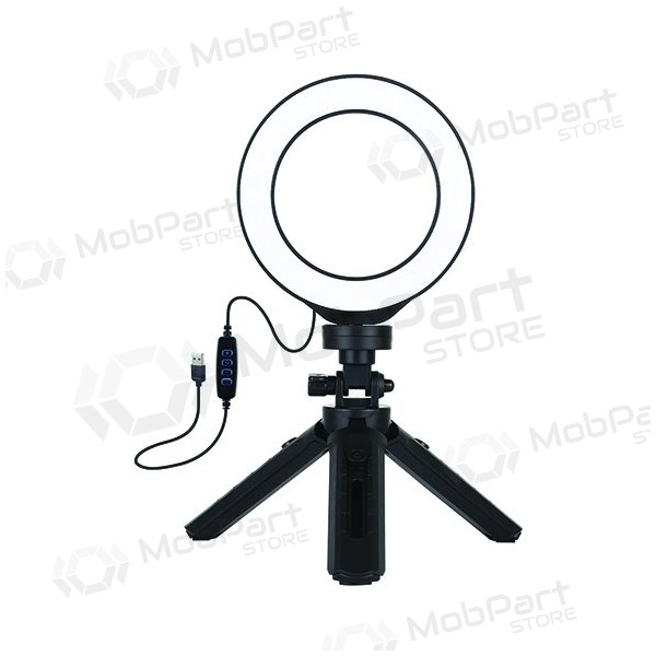 LED žiedinė lâmpada 12cm, su trikoju stovu iki 14.5cm, USB LED žiedinė lâmpada 12cm, su trikoju stovu iki 14.5cm, USB