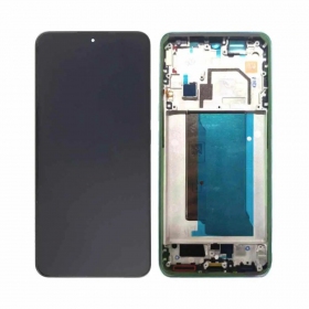 Ekranas Xiaomi 13T 5G/13T Pro 5G su lietimui jautriu stikliuku e rėmeliu Meadow Green OLED