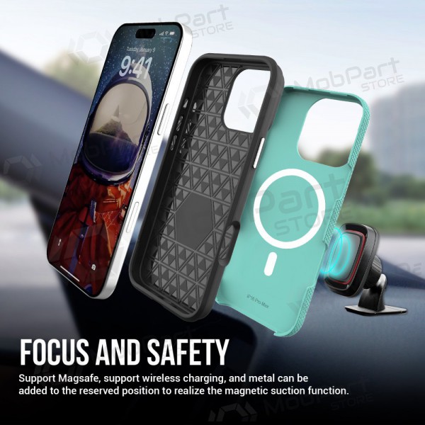 Capa Perfectionists Triangle Mag Case Apple iPhone 15 Pro Max verde