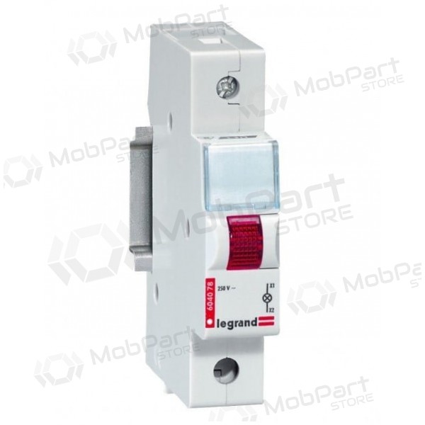 LED indikatorius ant DIN Legrand 604077 (vermelho, 230V, TX3 1 mod.)
