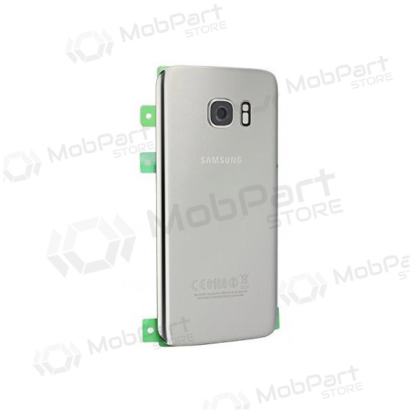 Samsung G930F Galaxy S7 tampa traseira da bateria (prata) (usado grade B, original)