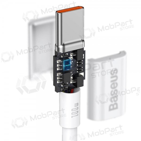 Cabo Baseus Superior Type-C - Type-C 100W 1.0m (branco) CATYS-B02