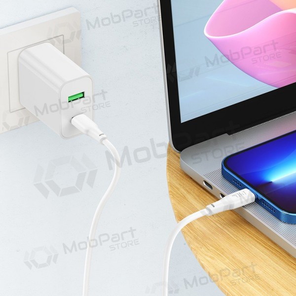 USB cabo Hoco X93 60W USB-C to USB-C 1.0m branco