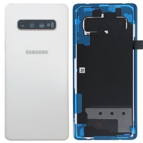 Samsung G975 Galaxy S10 Plus tampa traseira da bateria branco (Ceramic White) (usado grade B, original)