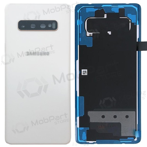Samsung G975 Galaxy S10 Plus tampa traseira da bateria branco (Ceramic White) (usado grade B, original) Samsung G975 Galaxy S10 Plus tampa traseira da bateria branco (Ceramic White) (usado grade B, original)