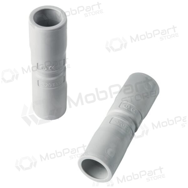 Tiesus sujungimas Elettrocanali EC74020 (D20, cinza (RAL7035), su išplatintu galu, behalogenis)